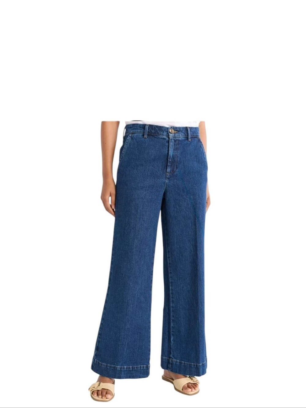 Free Assembly Wide Leg Women’s Jeans in Dark Blue Size 0 Tall